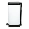 thumbnail image 7 of Hefty Bathroom Trash Can, 2.6 Gallon Small Plastic Step Garbage Bucket Bin with Foot Pedal Lid, White, 7 of 7