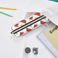 thumbnail image 6 of Cauagu Hand Drawn Watermelon Print Leather Pencil Pen Case - Stationery Bag Portable Stationery Bag Big Capacity Pencil Pouch Cosmetic Organizer Bag for Men & Women, 6 of 7