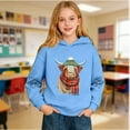 thumbnail image 5 of Gyujnb Youth Hoodie Shaggy Cow Print Cool Warm Versatile Pullover for Daily Casual Outings (Toddler, Big Boys),13-14 Years, 5 of 7