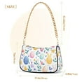 thumbnail image 3 of FORMRS Womens Shoulder Bag with Chain Strap Clutch Purse Cute Tote Handbag, Purple Easter Eggs, 3 of 7