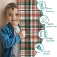 thumbnail image 3 of Blackout Kids Curtains,Green Red Brown and White Checkered Pattern Childrens Insulated Curtains Set Of 2,Bedroom Essentials,Toddler Room Decor 42"x84", 3 of 5