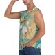 thumbnail image 3 of Fotbe Starfish And Seashell Men's Camiseta sin Mangas Estampada para Hombres, Playera Casual para Gimnasio, Entrenamiento, Playa-Small, 3 of 7