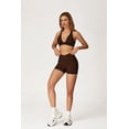 thumbnail image 4 of PISONIC Women Two Piece Workout Sets Cross Back Sports Bras Matching Booty Lifting Shorts With Pocket Gym Yoga Outfits, 4 of 6