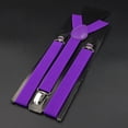 thumbnail image 4 of Opvise Men Suspender Elastic Adjustable Y Back Metal Clip Slim Clothing Accessories High Tensile Solid Color Unisex Male Female Suspender for Daily Life Green, 4 of 8