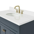 thumbnail image 2 of Ariel Hamlet 43 In. Oval Sink Vanity With White Quartz Countertop In Midnight Blue, 2 of 11