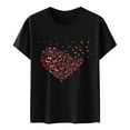 thumbnail image 4 of Womens Tops Love Butterfly Printed Short Sleeve Round Neck T Shirt Fashion Top Lightweight Soft Casual Summer Clothing 65% Cotton 35% Polyester 1Pc L Shirts for Women, 4 of 4