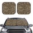 thumbnail image 2 of Wukai Leopard Print-1 Print Windshield Sun Shade, Car Front Window Shades Sunshade Cover Sun Visor Shield Block Automotive Interior Protector Blocks UV Rays-Medium, 2 of 6