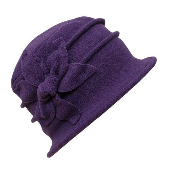 TELOLY Crochet Hats For Women Good Breathability Womens Winter Hat Elegant And Fashionable Design Slouchy Beanie For Women Purple