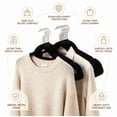 thumbnail image 4 of MegaLove Black Velvet Non‑Slip Clothes Hangers, 10 Pack, Space Saving Heavy Duty Hangers for Closet Storage, 4 of 5