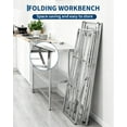 thumbnail image 4 of Heavy-Duty Stainless Steel Folding Table with Undershelf,Portable Work Table Heavy-Duty Kitchen Island Worktable, Portable Food Prep Workstation for Restaurant, Catering & Home Use, 4 of 7