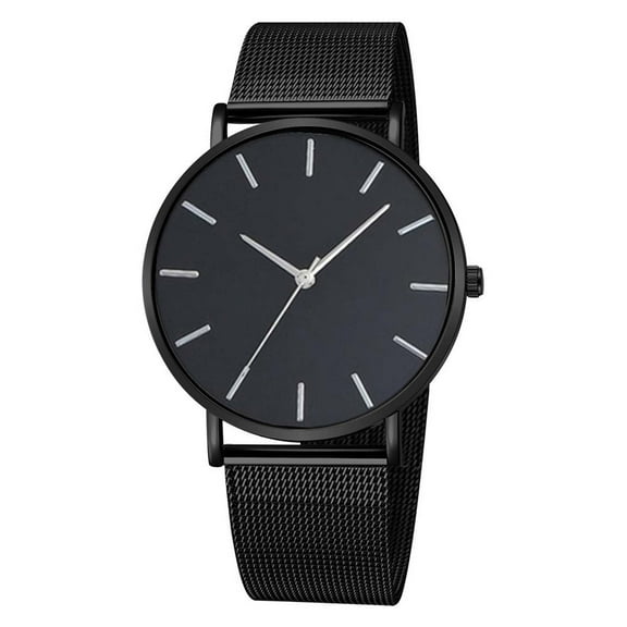 Men's Watches, Stainless Steel Quartz Dress Watch, 40mm Casual Fashion Wristwatch with Crystal Dial Pin Buckle