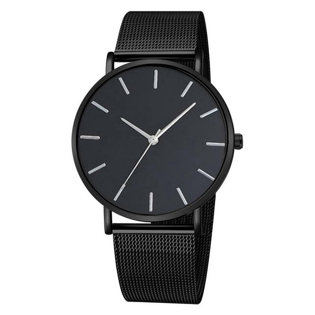 PVCS Montres de Mode pour Hommes Horloges Montres Acier Inoxydable Robes Décontractées Poignet Cristaux