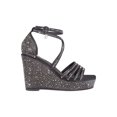 thumbnail image 3 of Sandalias elegantes de tacón corrido con diseño de tiras cruzadas y diamantes preciosos con correa ajustable para mujer, 3 of 5