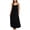 Black, variant on TaTaai Women Summer Faux Linen Solid Sleeveless Long Dress Spaghetti Strap Round Neck Loose Flowy Hem Casual Elegant Dress Soft Lightweight for Daily Vacation Gift
