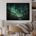 thumbnail image 2 of Designart "Starry Night with the Northern Lights I" Landscapes Print on Natural Pine Wood, 2 of 5