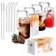 thumbnail image 1 of Juego de 8 Vasos de Vidrio Baricoffee con 8 Popotes y 4 Cepillos de Limpieza, 1 of 6