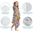 thumbnail image 7 of Pioneer Flower Floral Print Pattern Hooded Bath Towel，60"x35" for Ages 3 To 12 Kids, Quick Dry Lightweight Soft Microfiber Hood Beach Towel Cover Up for Kids, 7 of 7