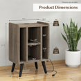 thumbnail image 2 of Topcobe Vinyl Record Storage Turntable Stand with 4 Open Shelves for Home Office, Storage Organizer, Gray, 2 of 8