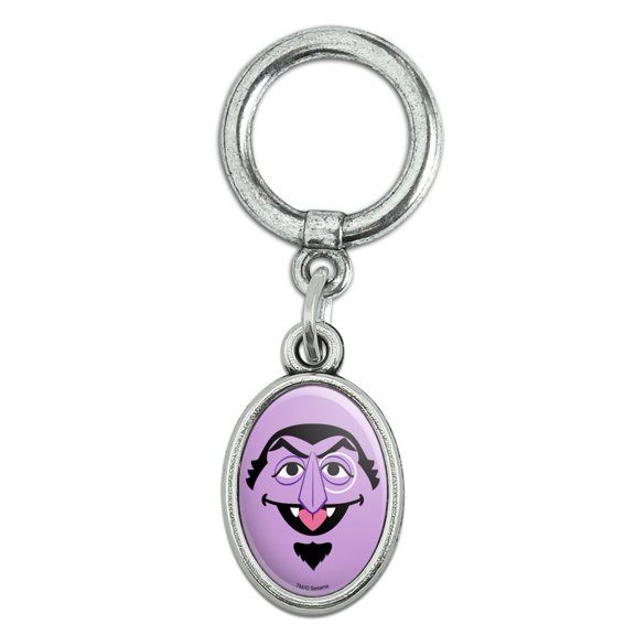 Sesame Street Count Face Shoe Sneaker Shoelace Oval Charm Jewelry