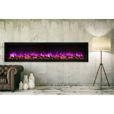Smart 88" Extra Tall Clean face Electric Built-in with black steel surround