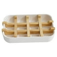 thumbnail image 2 of Walbest Bamboo Fiber Shower Soap Holder Draining Box Bathroom Soap Holder, 2 of 7