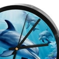 thumbnail image 4 of Dolphin 9.8 Inch Silent Non-Ticking Round Digital Wall Clock, Battery Operated, Easy-to-Read Clock for Bedroom Living Room Kitchen Bathroom Decoration, 4 of 6