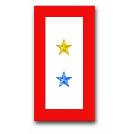 - 3.8 Inch 'ONE GOLD AND ONE BLUE STAR' SERVICE FLAG VINYL TRANSFER DECAL