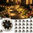 thumbnail image 2 of Solar Garden Lights with Stainless Steel 8 LED Design, 16 Pack White Pathway Lights, 2 of 16
