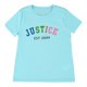 thumbnail image 1 of Playera Para Niña Justice Manga Corta Aqua Talla 12, 1 of 3