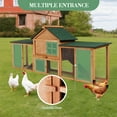 thumbnail image 7 of M optimized 82in Wooden Rabbit Hutch, Outdoor Chicken Coop, Bunny Hutch Guinea Pig Pet House Bunny Cage with Double Side Runs, Removable Tray, Ramps for Small Animals, 7 of 7