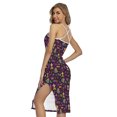thumbnail image 2 of Mardi Gras Party Pattern Printed Cross Back Cami Dress, Mardi Gras Fashion Summer Maxi Sexy Casual Dress For Women, 2 of 4