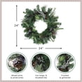 thumbnail image 5 of Northlight 24" Unlit Mixed Pine with Blueberries, Pine Cones and Ice Twigs Christmas Wreath, 5 of 6