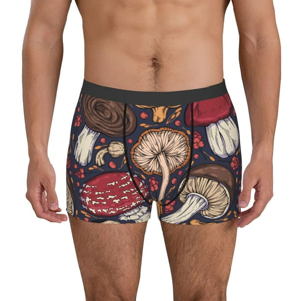 Fotbe Forest Wild Mushroom Calzoncillos Tipo Boxer con Bolsa de Soporte Total para Hombre, X-Temp Fresco, Transpirable y de Secado Rápido-XX-Large
