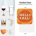 thumbnail image 6 of Disketp Hello Fall 1 Funny Coasters,4 Pcs Leather Coasters with Holder, Perfect Housewarming Hostess Gifts,Protect Furniture from Water Marks Scratch and Damage-Square, 6 of 6