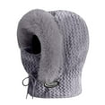 thumbnail image 4 of Wipya Integrated Mask Beanie Hat For Women And Men Full Face Protection Windproof Fleece Lined Winter Warm Hat For Outdoor Activities SizeLight Ashy, 4 of 6