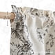 thumbnail image 5 of Cortina Visillo Mezcla de Poliéster Jinchan Estilo Rústico para Ventana con Estampado Floral para Cocina y Sala - Capa Doble Opaca de 40 cm - Travesaño con Bolsillo en Negro sobre Beige, 5 of 9