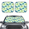 thumbnail image 2 of Disketp 2 Piece Cute Dinosaur Blue Green Pattern Windshield Sunshades,Folding Windshield Sun Shade For Car Suv Trucks Sedan,Blocks Uv Rays Sun Visor Protector-Medium, 2 of 7