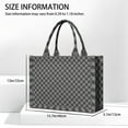 thumbnail image 3 of Large Capacity Tote Bag,Gray and Black Checkerboard Pattern Handbag Fashion Luxury Tote Bag,15.7"x13"x 5.1" Inches,Laptop Compatible, 3 of 6