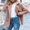 thumbnail image 4 of Womens Jacket Women's Solid Color Winter Buttoned Jackets with Pockets Casual Style Womens Coats Pink M, 4 of 6