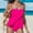 Pink, variant on Tankini Swimsuits for Women Two Piece Bathing Suits Ladies Strapless Solid Color Back Sets Swimsuit Swimdress Pink 5XL