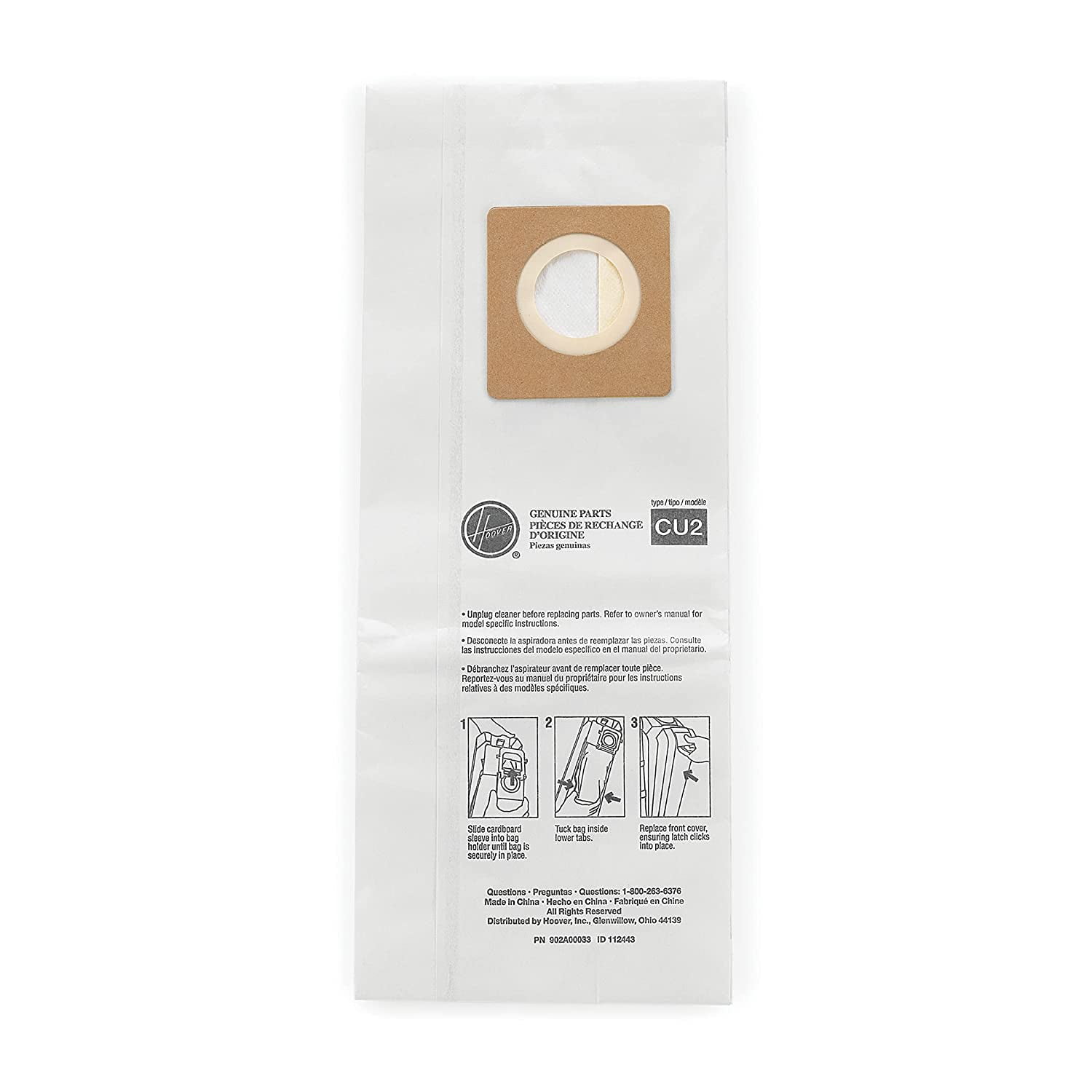 Replacement Part For Hoover 10 Type CU2 Hushtone, Commercial Upright CH54115, CH54013,CH54015 Vacuum cleaner bags # AH10143