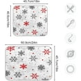 thumbnail image 3 of FREEAMG New Year Christmas Snowflakes Dish Drying Mat for Kitchen Counter,Super Quick Absorbent Composite Sponge Dish Drying Pad,Heat Resistant Non-Slip Rack Tableware Mat, 16x18 Inch, 3 of 7
