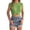 Green, variant on Women's Crochet Leaf Pattern Cap Sleeve Slim Fit Crop T Shirt, Hollow Out Knitted Top for Summer Beach or Vacation, Breathable and Chic White M