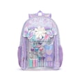 thumbnail image 6 of Schoolyard Vibes Girls' 17" Butterfly & Daisies Backpack & Stationary Set, Lavender, 6 of 14