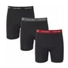 Calvin Klein Men's Classic Fit Cotton Stretch Underwear 3 Pack Boxer Briefs (Maroon/Black Assortment, Large)