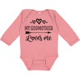 thumbnail image 3 of Inktastic My Godmother Loves Me Girls Girls Long Sleeve Baby Bodysuit, 3 of 5