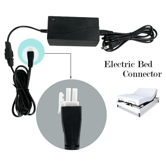 Adjustable Bed Base Power Supply Adapter,Electric Bed Power Supply Replacement Power Cord Kit US Plug