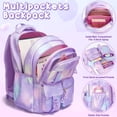 thumbnail image 4 of 3-Piece Kawaii Backpack with Lunch Box & Pencil Case - Lightweigt Waterproof Daypacks Travel Bookbag, Heart Leopard, 4 of 8