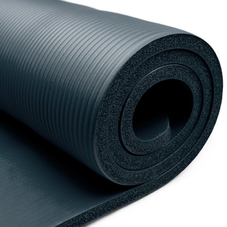 Crown Sporting Goods 15 mm Extra Thick Yoga Mat, Black 