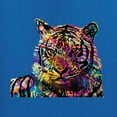 thumbnail image 5 of Wild Bobby Colorful Rainbow Siberian Tiger Animal Lover Women Graphic Tee, Royal, Small, 5 of 5